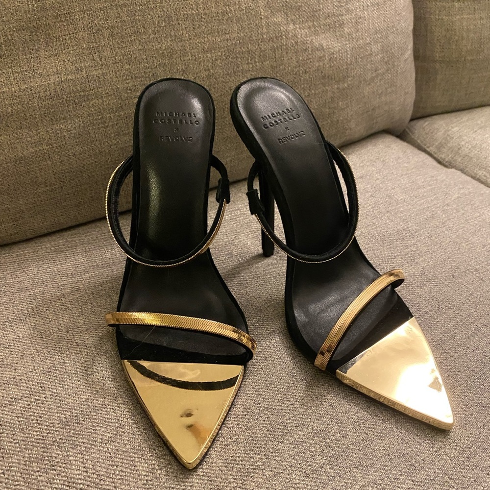 Michael Costello x Revolve Gwenn Heel Sandals NEW